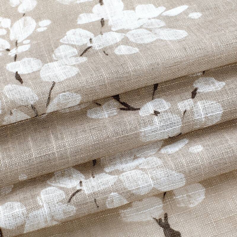 Blossom Textured Slub Window Curtain Panel 2-Pack or 4-Pack