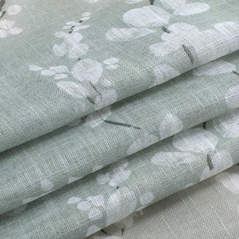 Blossom Textured Slub Window Curtain Panel 2-Pack or 4-Pack
