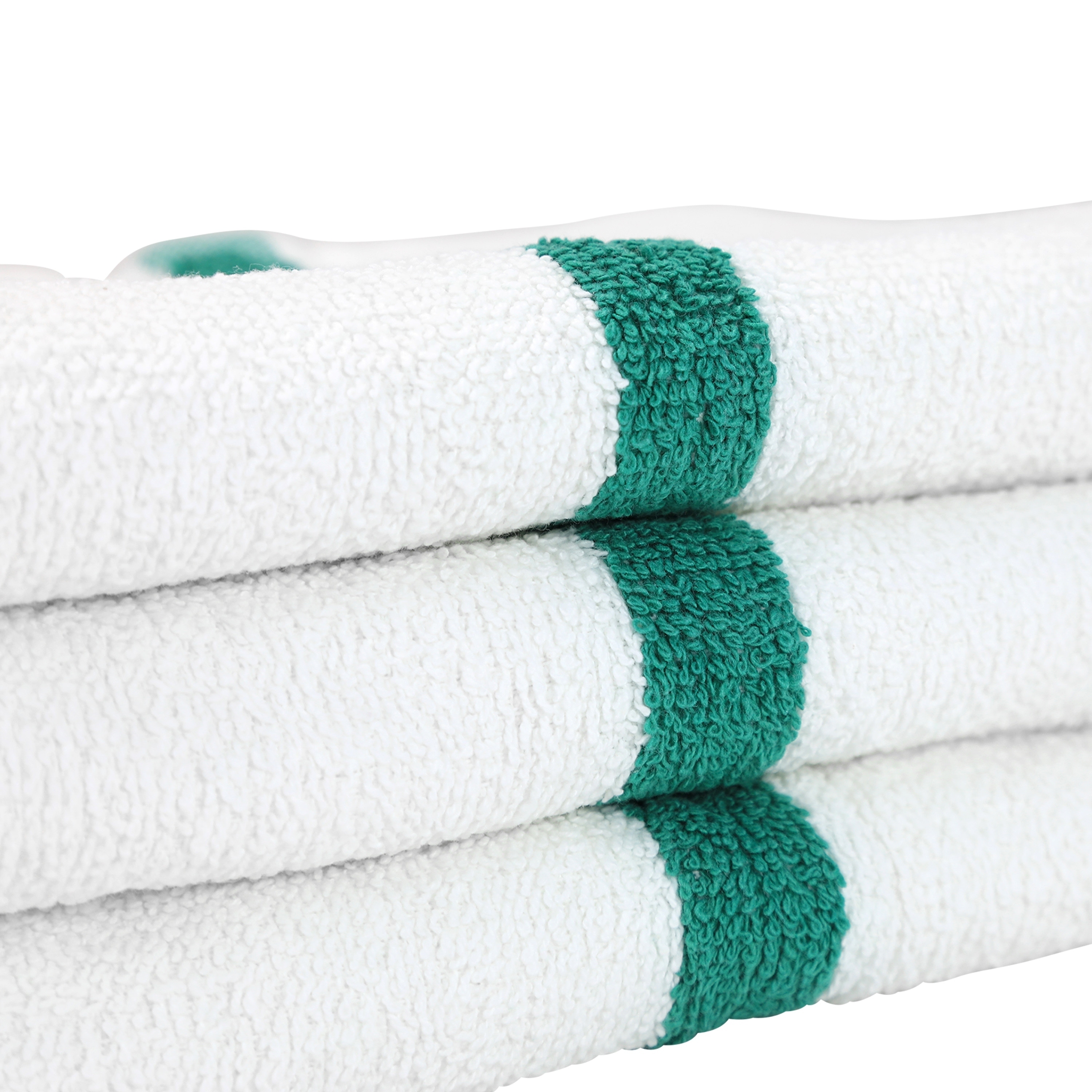 Arkwright Hand Towels (16x27 12 Pack) with Center Stripes Absorbent Power Gym Towel for Hotel Spa (Blue)