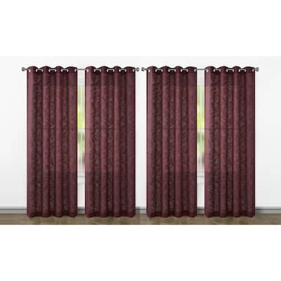 Ashley Textured Slub Yarn Window Curtain Panel 2-Pack or 4-Pack