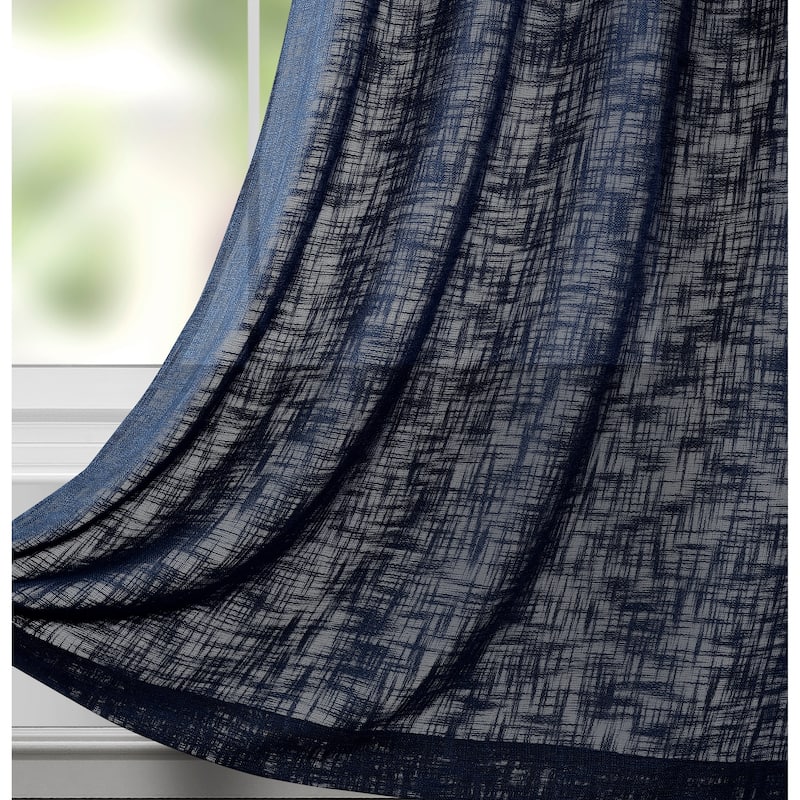 Ashley Textured Slub Yarn Window Curtain Panel 2-Pack or 4-Pack