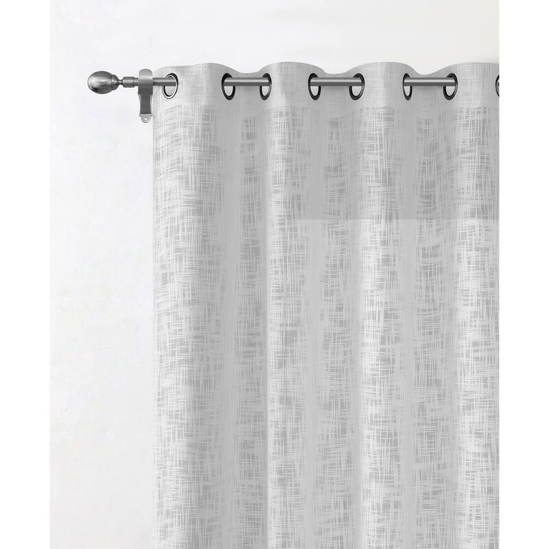 Ashley Textured Slub Yarn Window Curtain Panel 2-Pack or 4-Pack