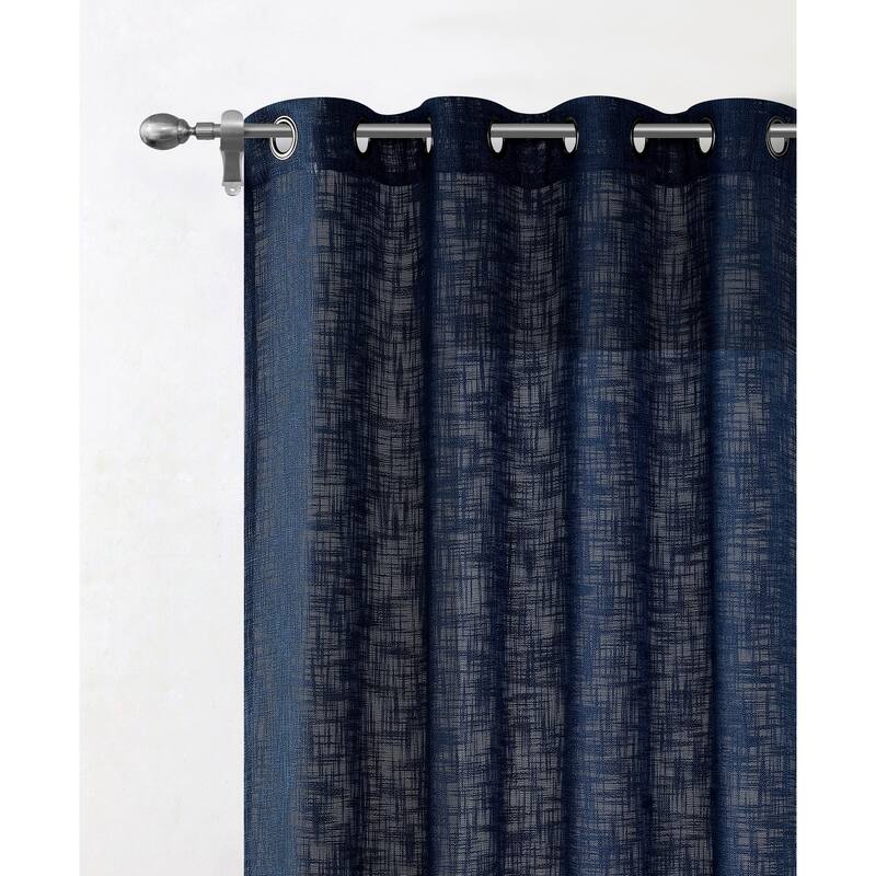 Ashley Textured Slub Yarn Window Curtain Panel 2-Pack or 4-Pack