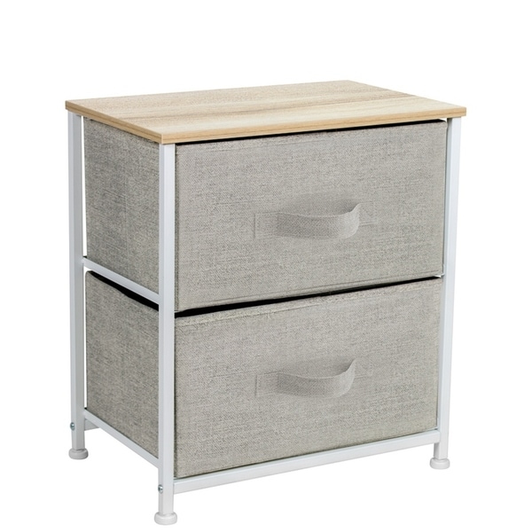 2 Drawers Chest Dresser Biege