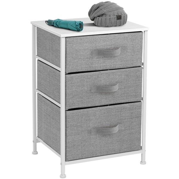 Shop Black Friday Deals On 7 Tier End Table Storage Unit Dresser With Metal Frame Wooden Tabletop For Dorm Room Closet Nursery White Overstock 30821842