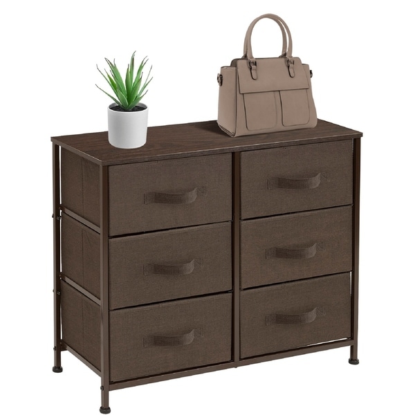 Extra Wide Dresser Organizer With 6 Drawers - Brown