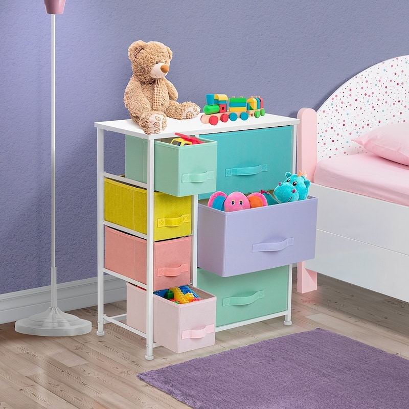 Dresser w/ 7 Drawers - Furniture Storage Tower Unit for Home, Bedroom