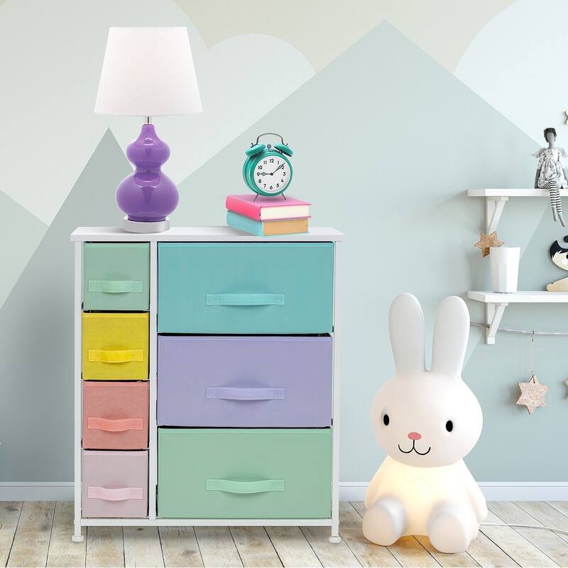 Dresser w/ 7 Drawers - Furniture Storage Tower Unit for Home, Bedroom