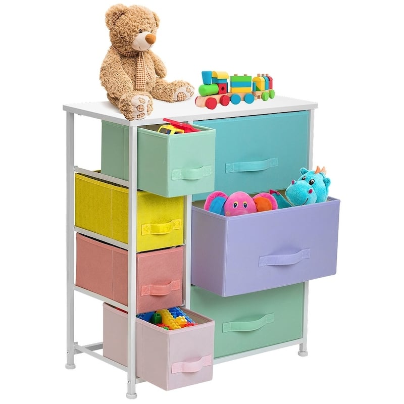 Dresser w/ 7 Drawers - Furniture Storage Tower Unit for Home, Bedroom