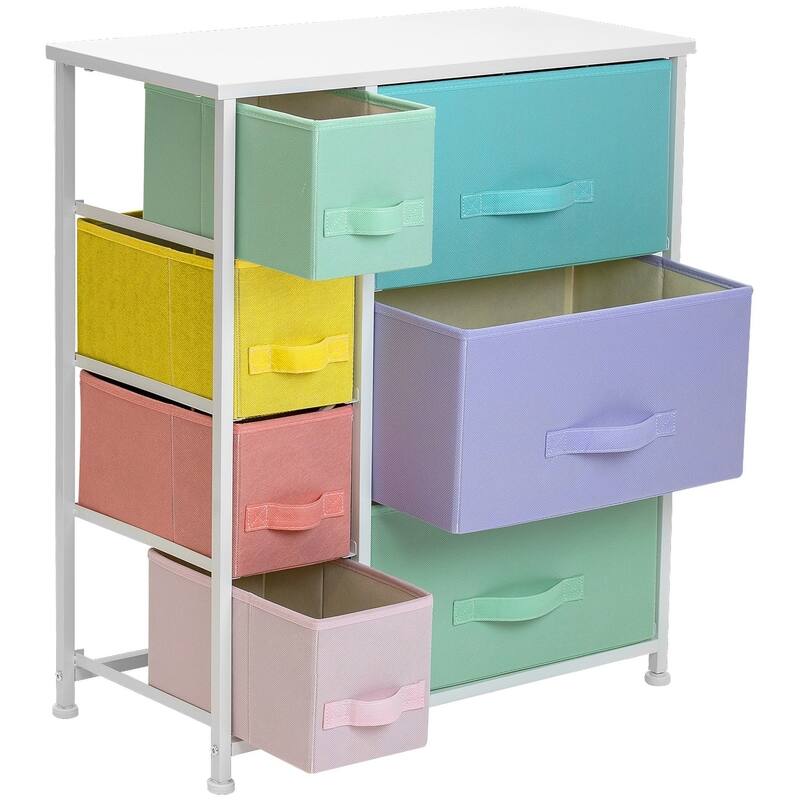 Dresser w/ 7 Drawers - Furniture Storage Tower Unit for Home, Bedroom