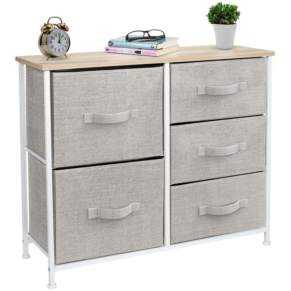 5 Drawers Chest Dresser - Beige