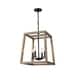 preview thumbnail 2 of 3, Rustic Large Geometric Wooden and Black Lantern
