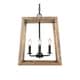 preview thumbnail 3 of 3, Rustic Large Geometric Wooden and Black Lantern