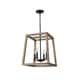 preview thumbnail 5 of 3, Rustic Large Geometric Wooden and Black Lantern