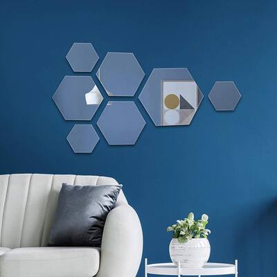 Hexagon Mirror Wall Mounted Assorted Sizes