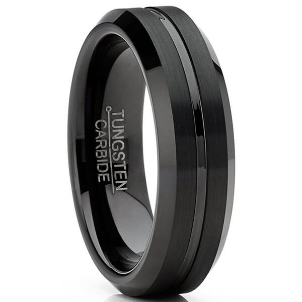 Black Tungsten Carbide Fleur de lis Ring 8mm Wedding Band Anniversary Ring for Men and Women Size 8.5 Black Tungsten Carbide Fleur de lis Ring 8mm Wedding Band Anniversary Ring for Men and Women Size 8.5