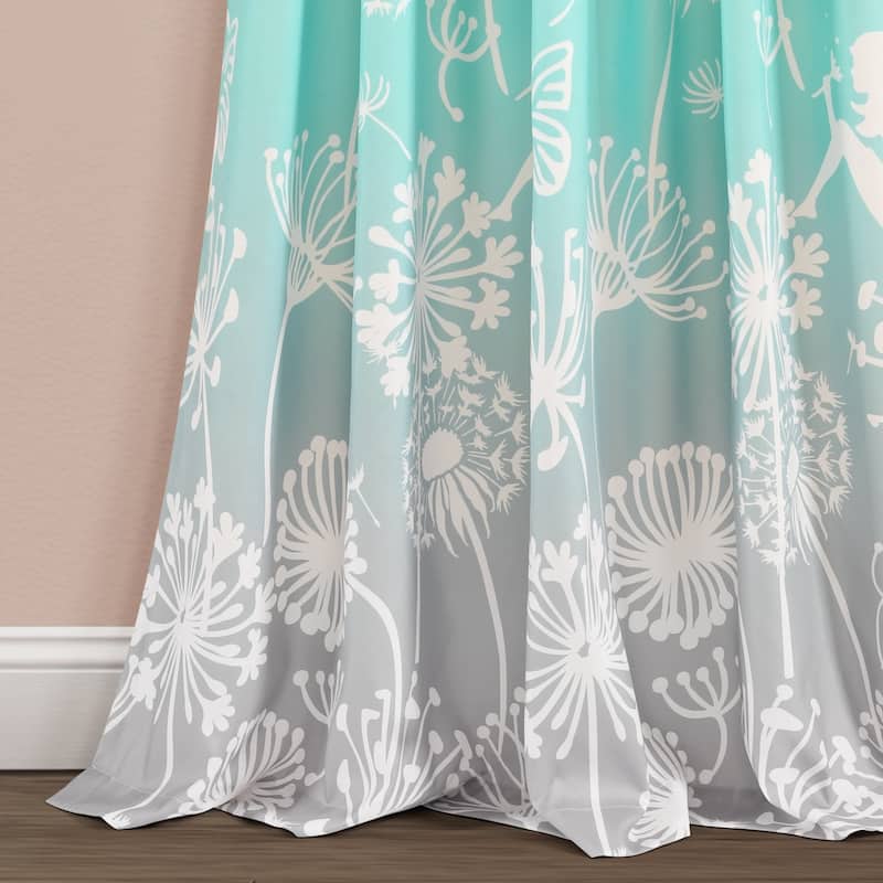 Lush Decor Dandelion Fairy Ombre Pastel Rainbow Window Curtain Panel Pair - 84" x 52"