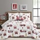 preview thumbnail 2 of 16, Lush Decor Fire Truck Reversible Print Piece Quilt Set