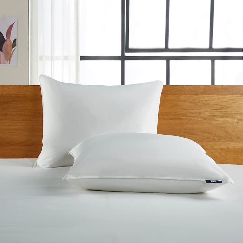 Serta 233 Thread Count White Goose Feather And White Goose Down Fiber Pillow (Set of 2) - King