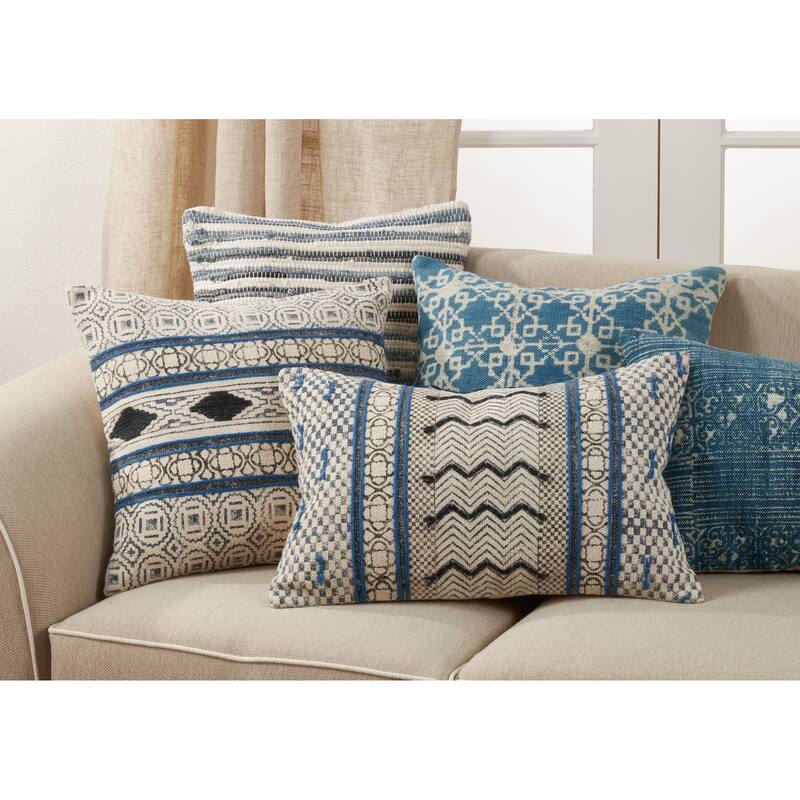 Throw Pillow With Boho Rug Design