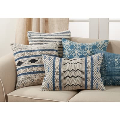 Throw Pillow With Boho Rug Design