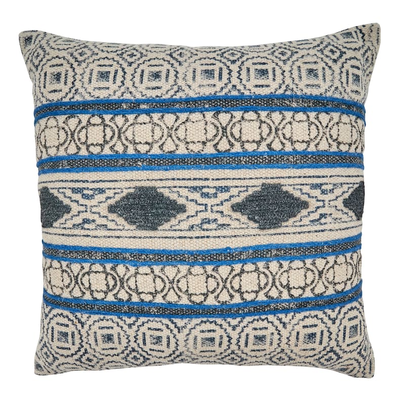 Throw Pillow With Boho Rug Design