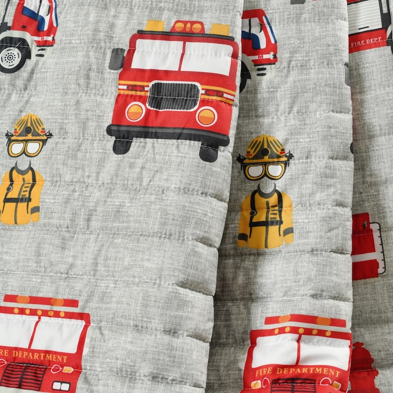 Lush Decor Fire Truck Reversible Print Throw Blanket