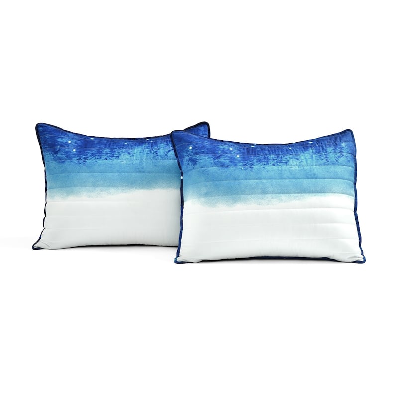 Lush Decor Space Star Ombre Reversible Print Quilt Set