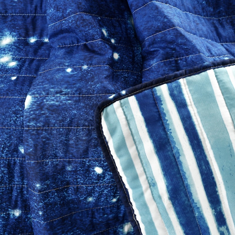 Lush Decor Space Star Ombre Reversible Print Throw Blanket