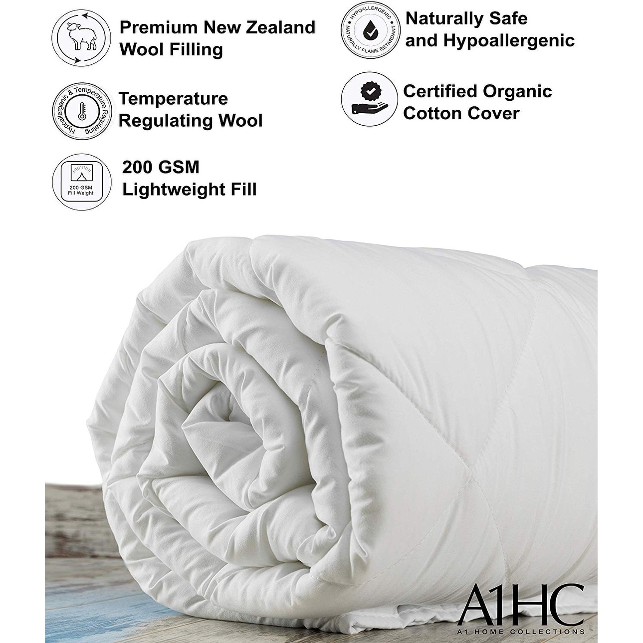 Shop Lightweight Summer Spring 100 New Zealand Wool Fill Duvet