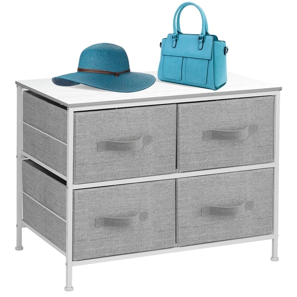 Extra Wide Dresser Organizer With 4 Drawers - White