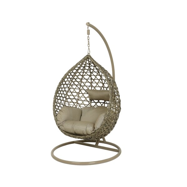 Shop Montreal Hanging Chair Taupe Overstock 30826821