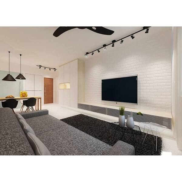 3D White Brick Pattern Sticker Dor Wall Decor,24 3D White Brick Pattern Sticker Dor Wall Decor,24