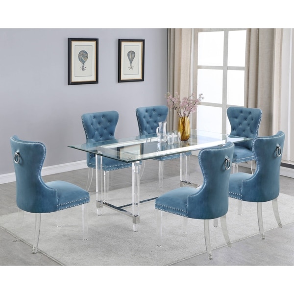 dining table set with tufted chairs