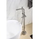 preview thumbnail 1 of 15, 8024 Single Handle Floor Mounted Freestanding Tub Filler with Hand shower Brushed Nickel