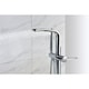 preview thumbnail 16 of 15, 8024 Single Handle Floor Mounted Freestanding Tub Filler with Hand shower