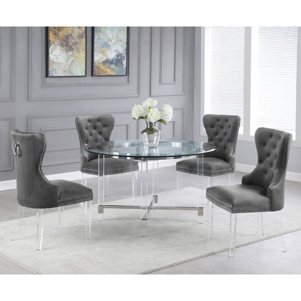 Shop Best Quality Furniture 5-Piece Dining Set with 4 Button Tufted