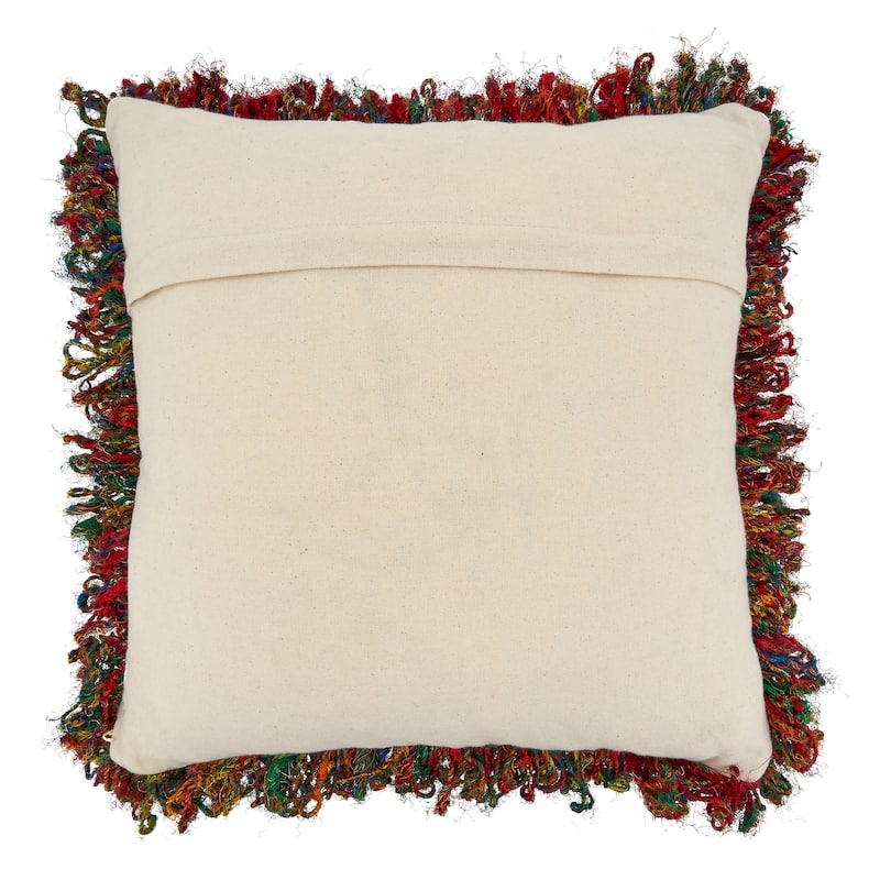 Throw Pillow With Boho Circle Design