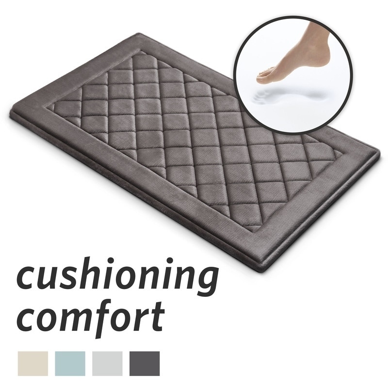 MICRODRY SoftLux Memory Foam Bath Rug, with Charcoal Infused Memory Foam  and GripTex Skid Resistant base 21 x 34 - On Sale - Bed Bath & Beyond -  21866982