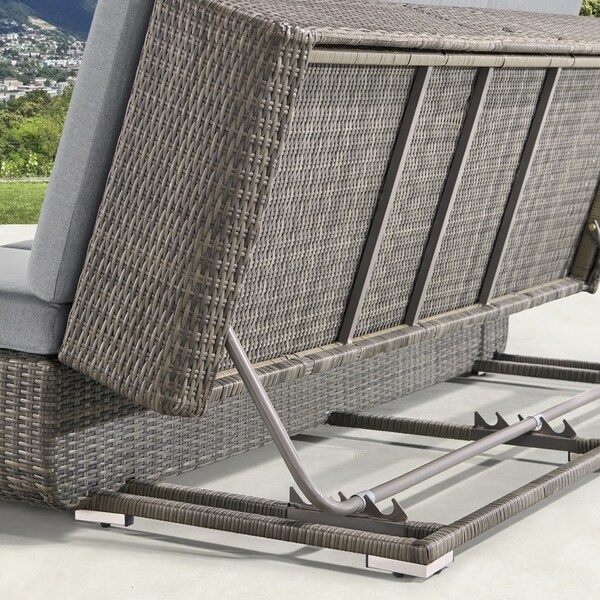 Patio Lawn Garden Loveseats Ove Decors Nadia Ii Outdoor Daybed Dark Brown