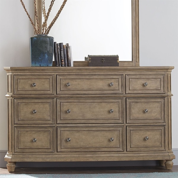 The Laurels Weathered Stone 9-drawer Dresser