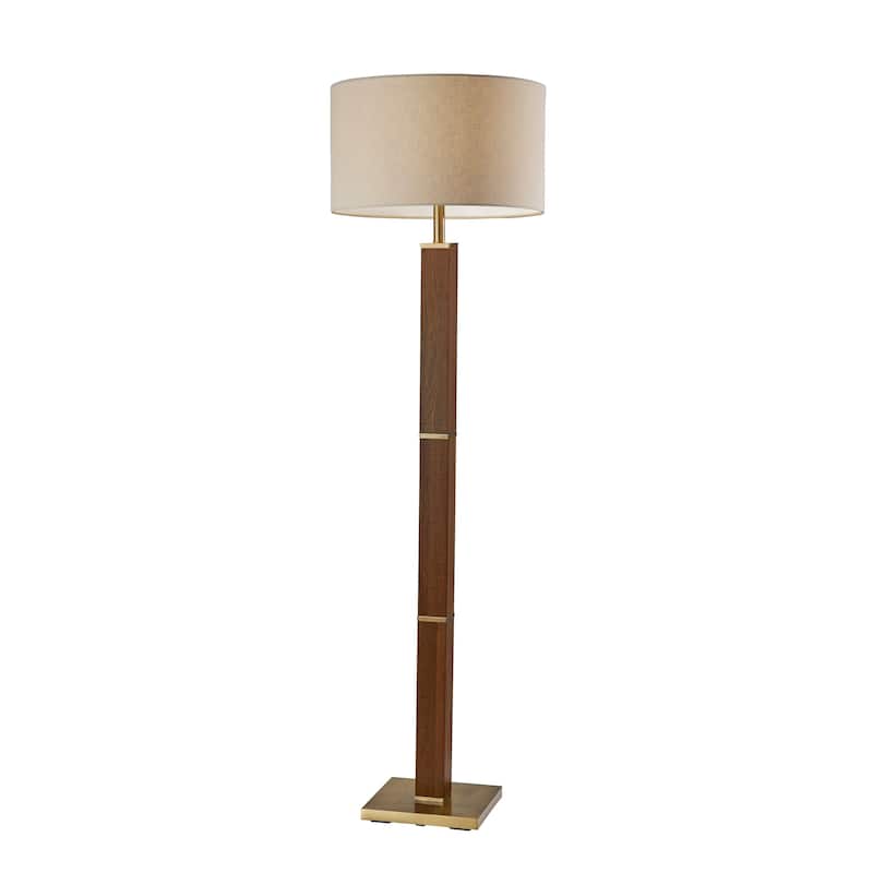 Adesso Walnut or Black Kona Kona Floor Lamp
