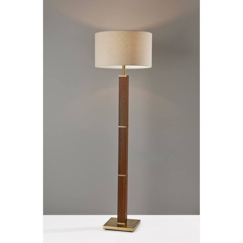 Adesso Walnut or Black Kona Kona Floor Lamp