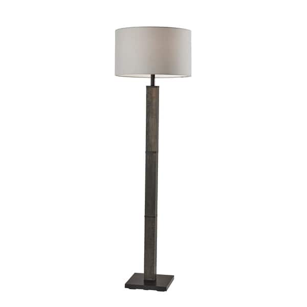 slide 2 of 4, Adesso Walnut or Black Kona Kona Floor Lamp Washed Black