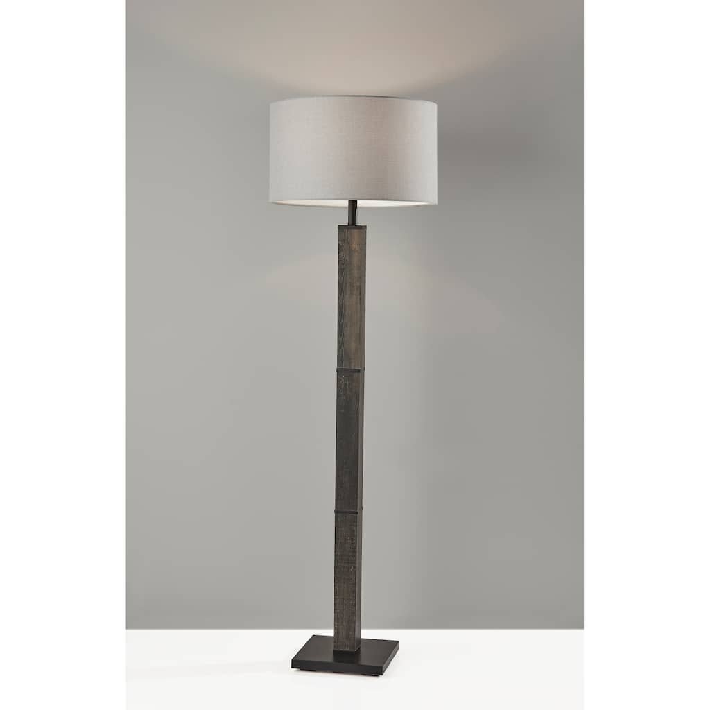 Adesso Walnut or Black Kona Kona Floor Lamp