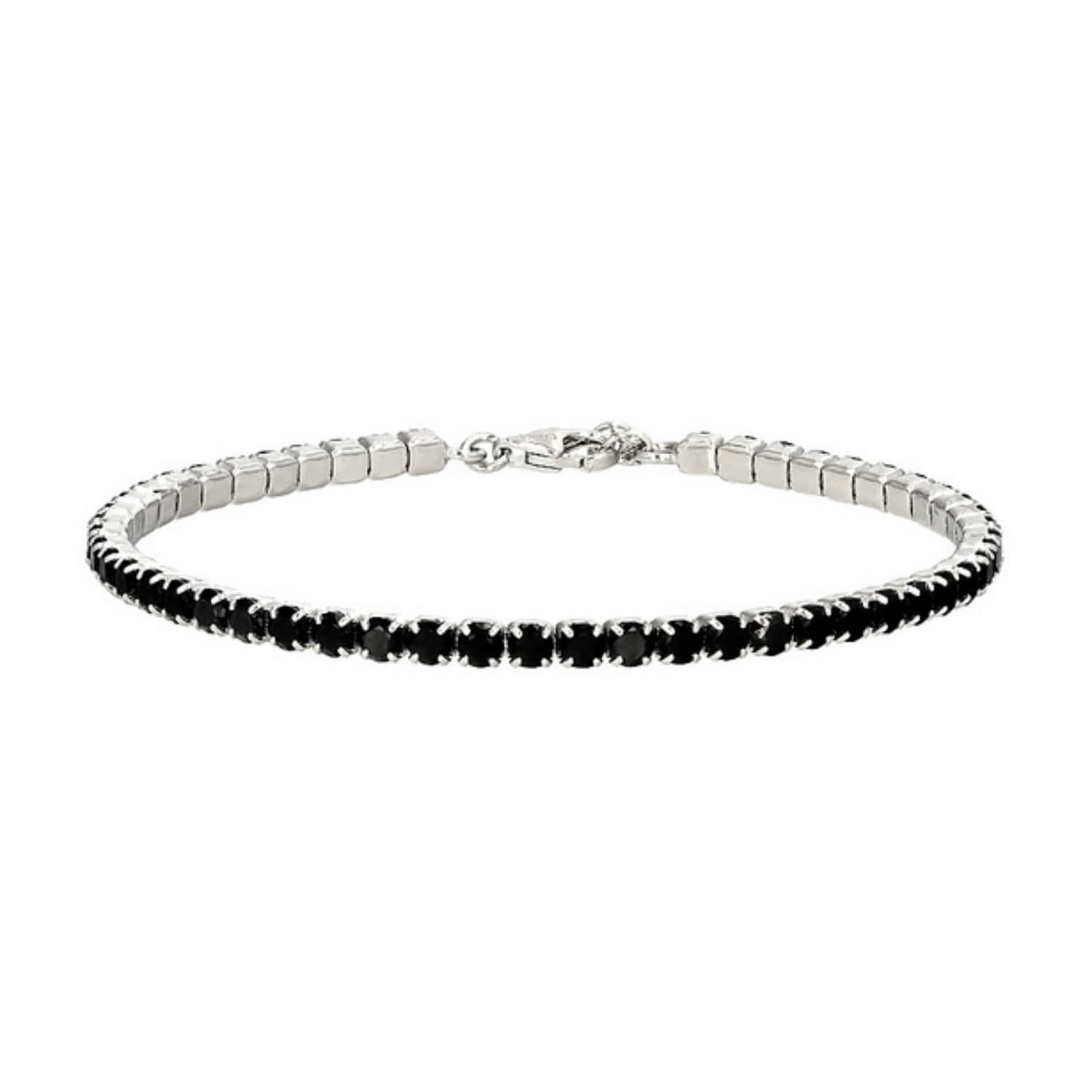 925 Sterling Silver Black Spinel Bracelet