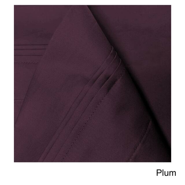 Superior Egyptian Cotton 650 Thread Count Solid Pillowcase Set (Set of 2) - Standard / Plum