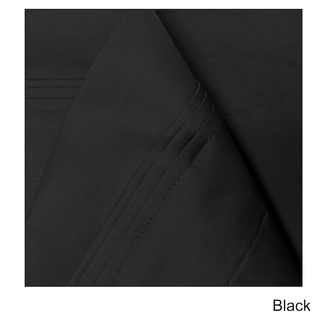 Superior Egyptian Cotton 650 Thread Count Solid Pillowcase Set (Set of 2) - King/ Black