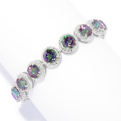 925 Sterling Silver Mystic Topaz Bracelet