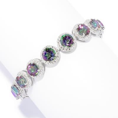 925 Sterling Silver Mystic Topaz Bracelet
